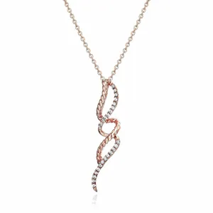 1/10 cttw Diamond Infinity Loop Pendant Necklace in 14K Gold