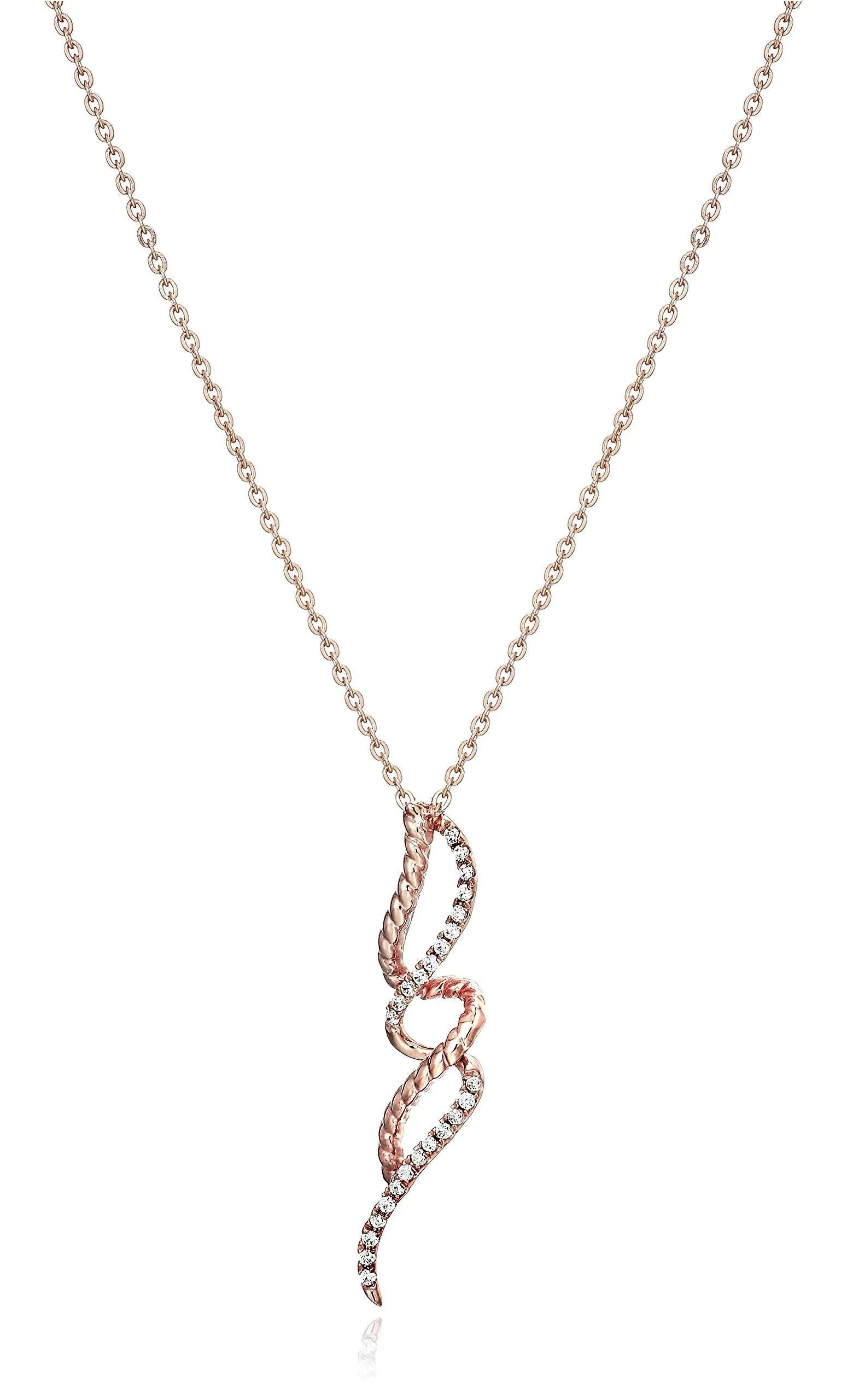 1/10 cttw Diamond Infinity Loop Pendant Necklace in 14K Gold