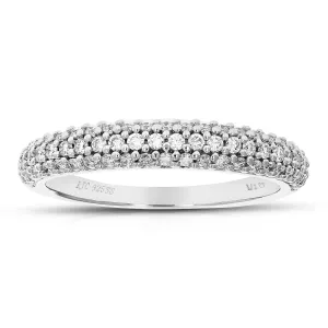 1/2 cttw Lab Grown Diamond Fashion Wedding Band Sterling Silver