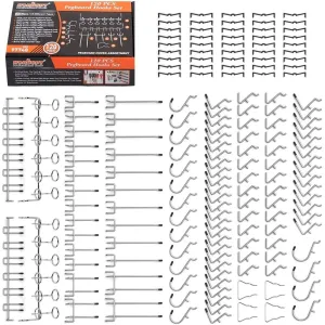 120 Piece Pegboard H00ks Set, 12 different types of h00ks