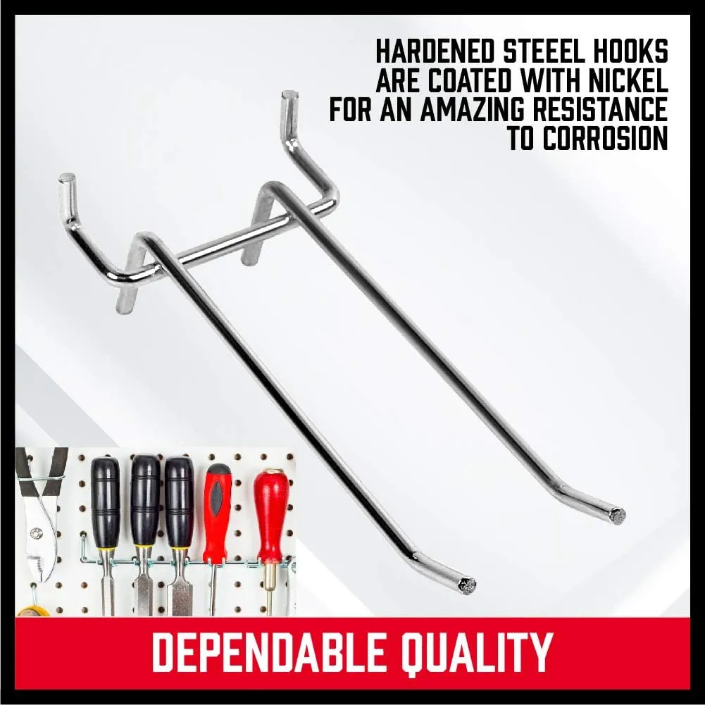 120 Piece Pegboard H00ks Set, 12 different types of h00ks
