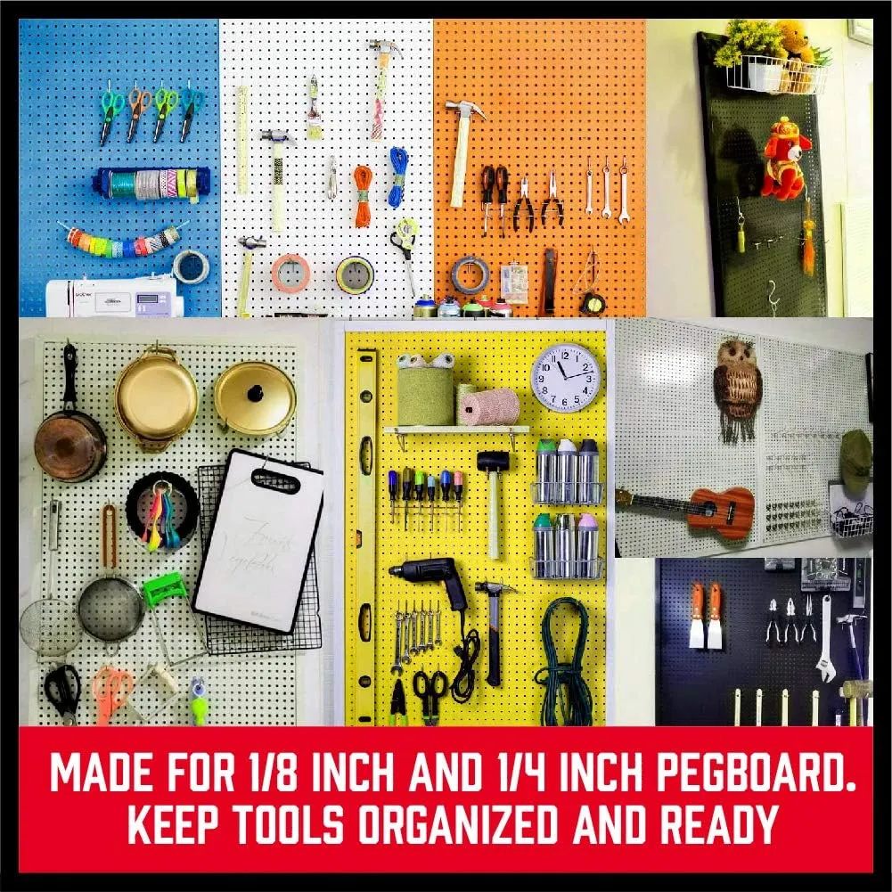 120 Piece Pegboard H00ks Set, 12 different types of h00ks