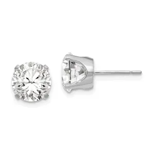 14k White Gold Cubic Zirconia Stud Earrings