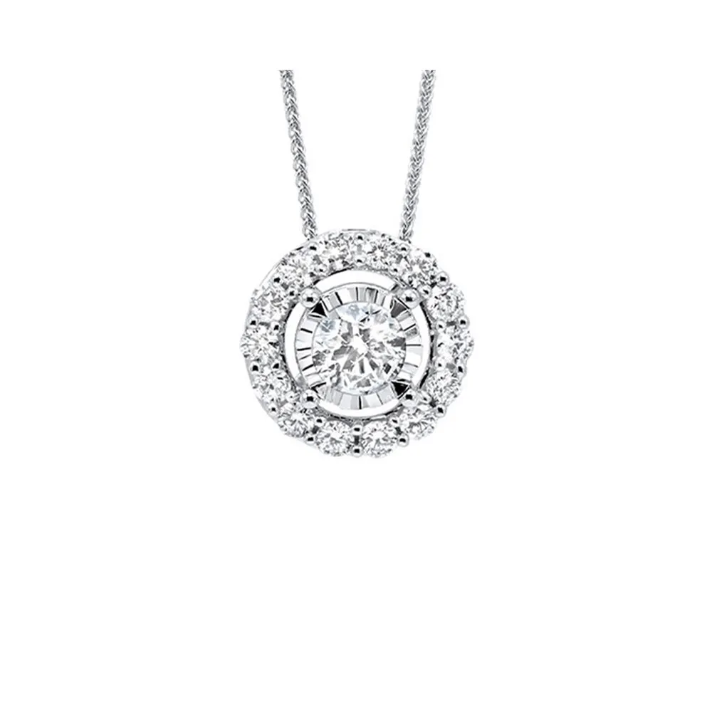 14KT White Gold & Diamond Neckwear Pendant -1/4 ctw