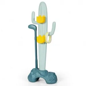 3-in-1 Cactus Toy Stand Sports Activity Center with Golf and Ring-Toss - Color: