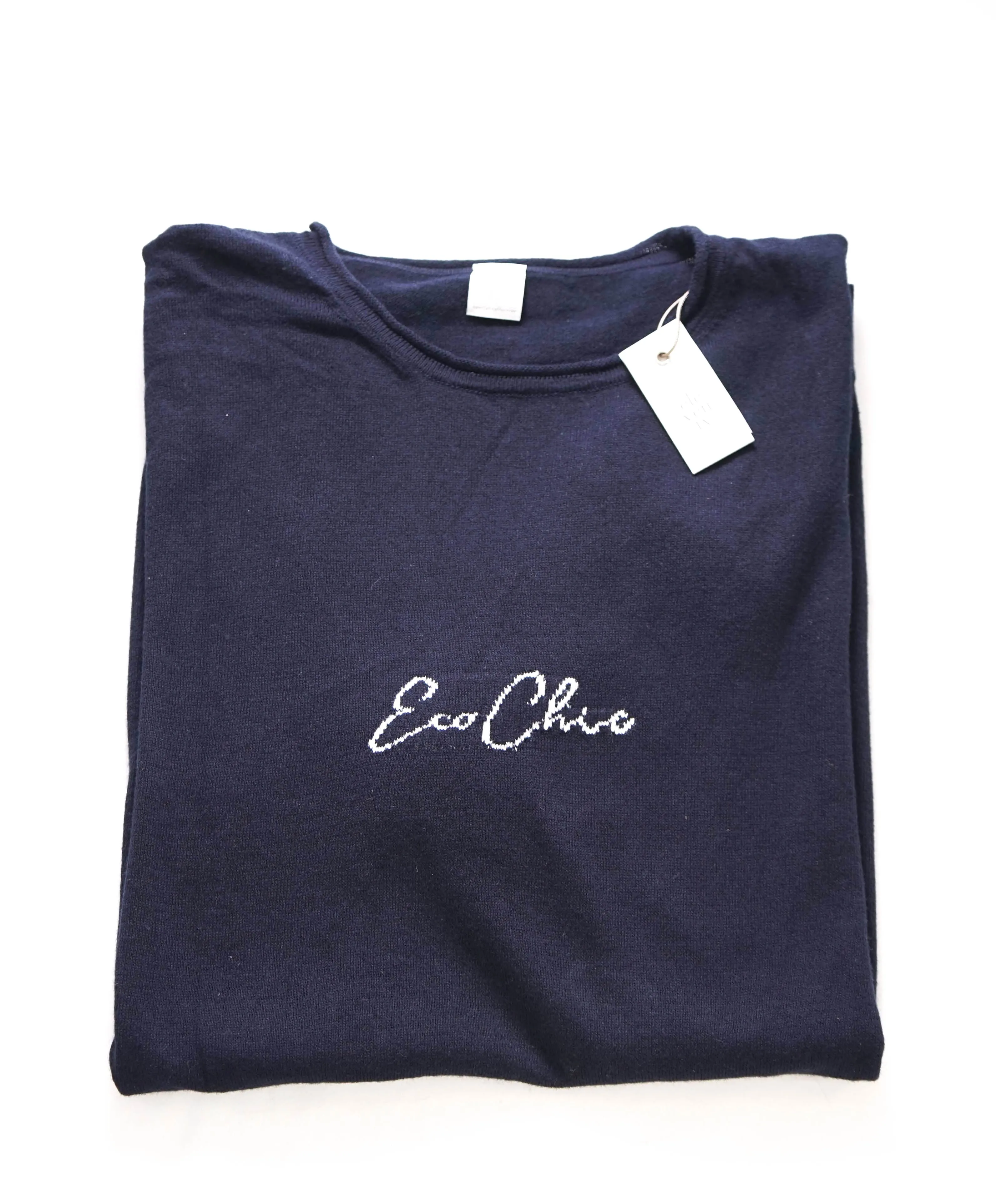 $325 ELEVENTY - Ivory  Crewneck Premium Short Sleeve Sweater - M