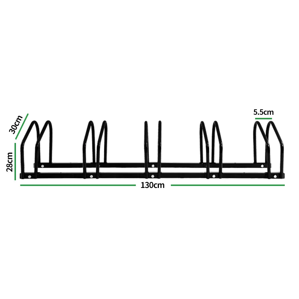 5 Bikes Stand Bicycle Bike Rack Floor