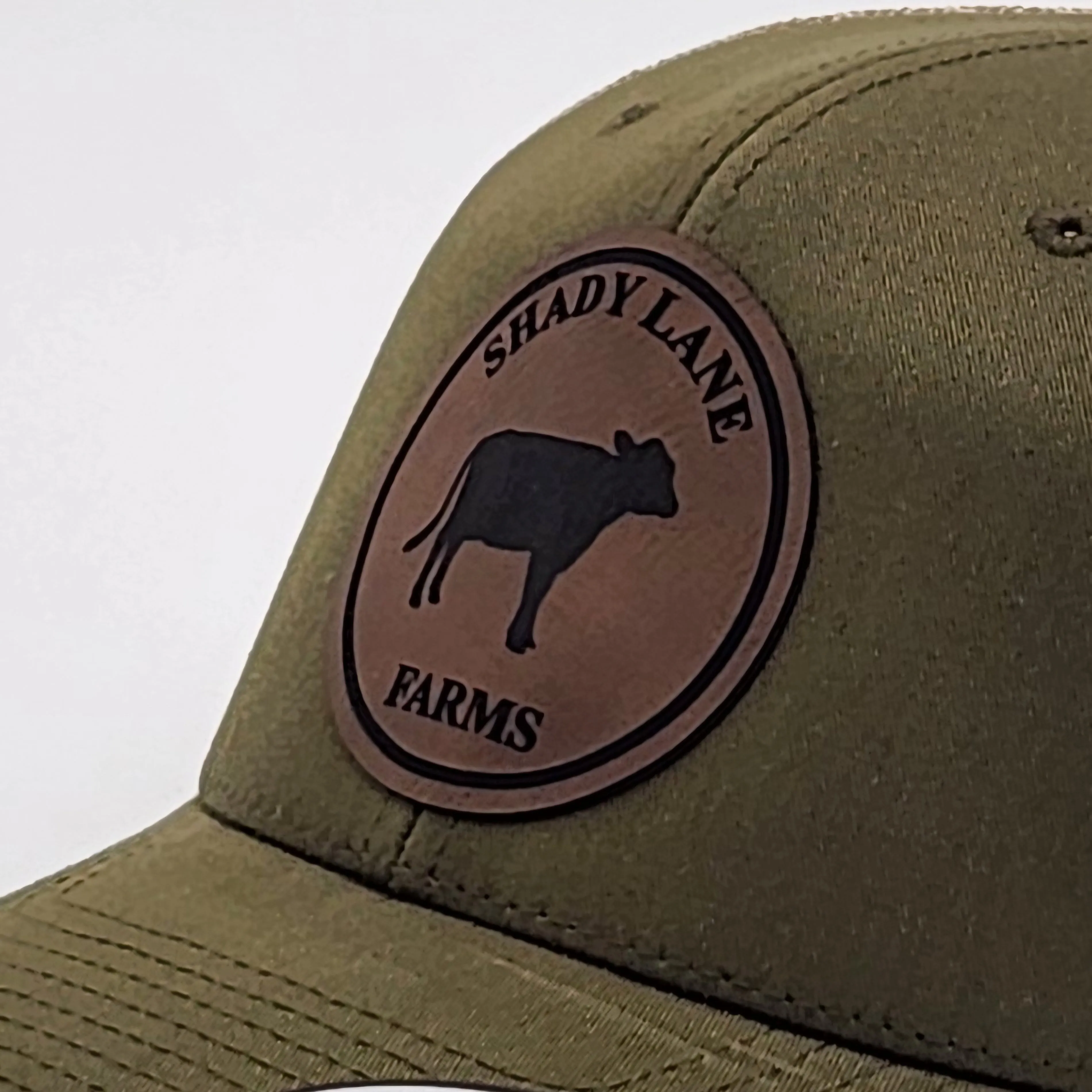 6 Count Premium Leatherette Patch Hats, Custom Engraved