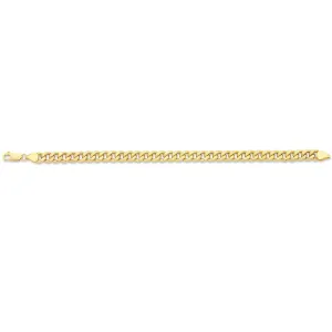 9ct Yellow Gold Silver Infused Curb Necklace 50cm