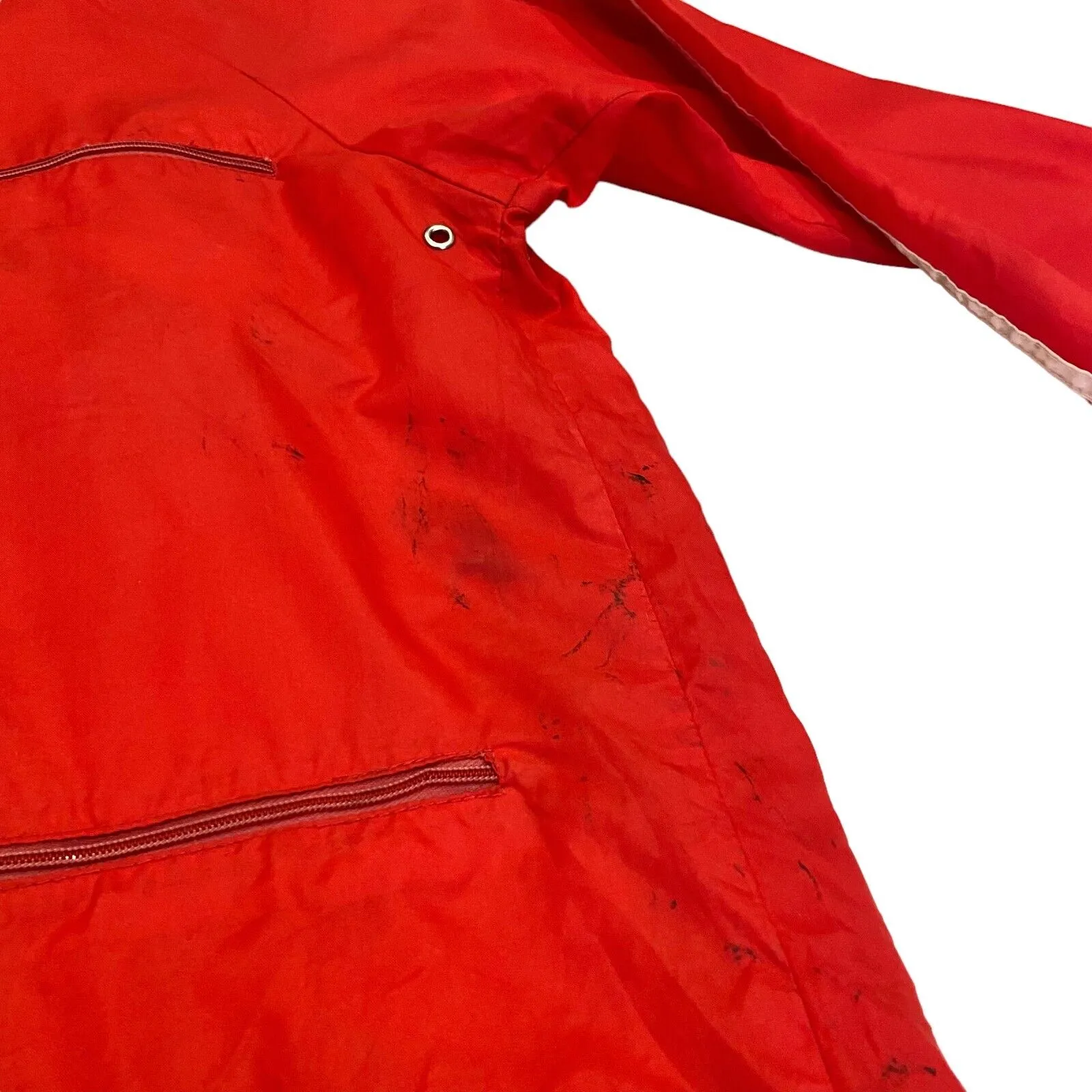 Adidas Originals Rain Jacket | Vintage 80s Mens Sports Red Lightweight Nylon