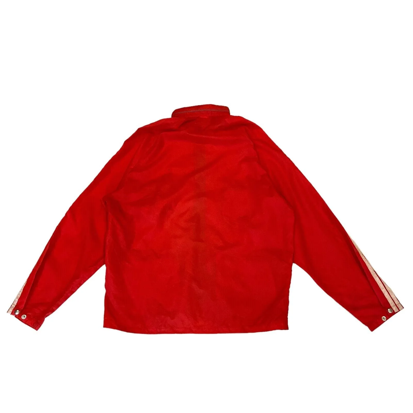 Adidas Originals Rain Jacket | Vintage 80s Mens Sports Red Lightweight Nylon