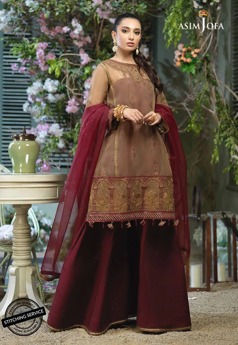 AJFC-47 | Asim Jofa Jashn Collection 2021 | Unstitched Organza Suit