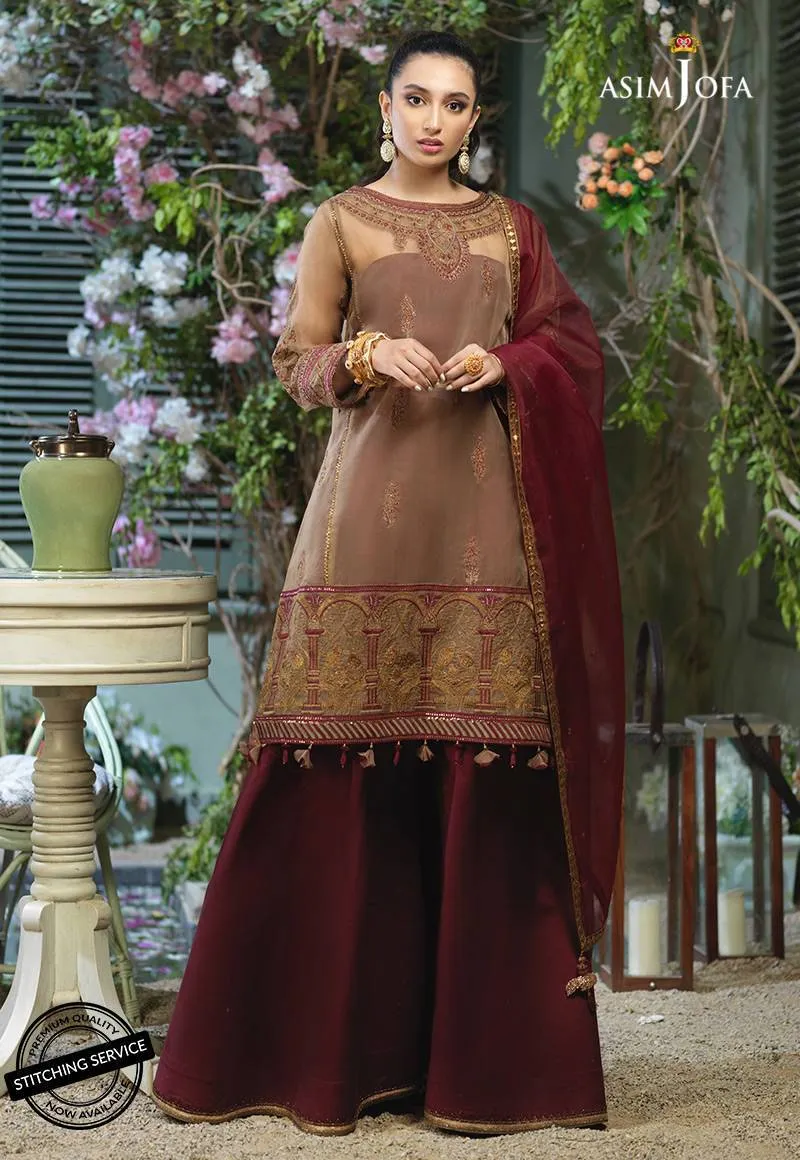 AJFC-47 | Asim Jofa Jashn Collection 2021 | Unstitched Organza Suit