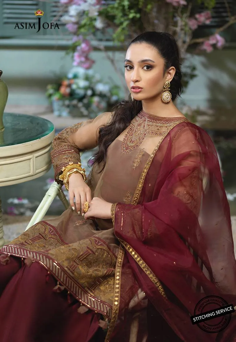 AJFC-47 | Asim Jofa Jashn Collection 2021 | Unstitched Organza Suit