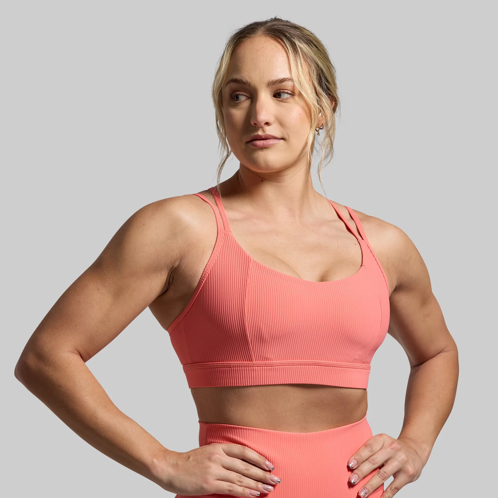 All or Nothing Short Set (Hot Peach)