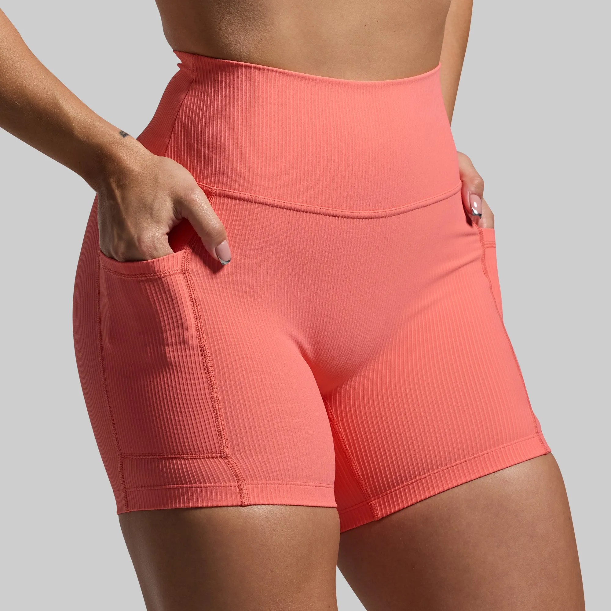 All or Nothing Short Set (Hot Peach)