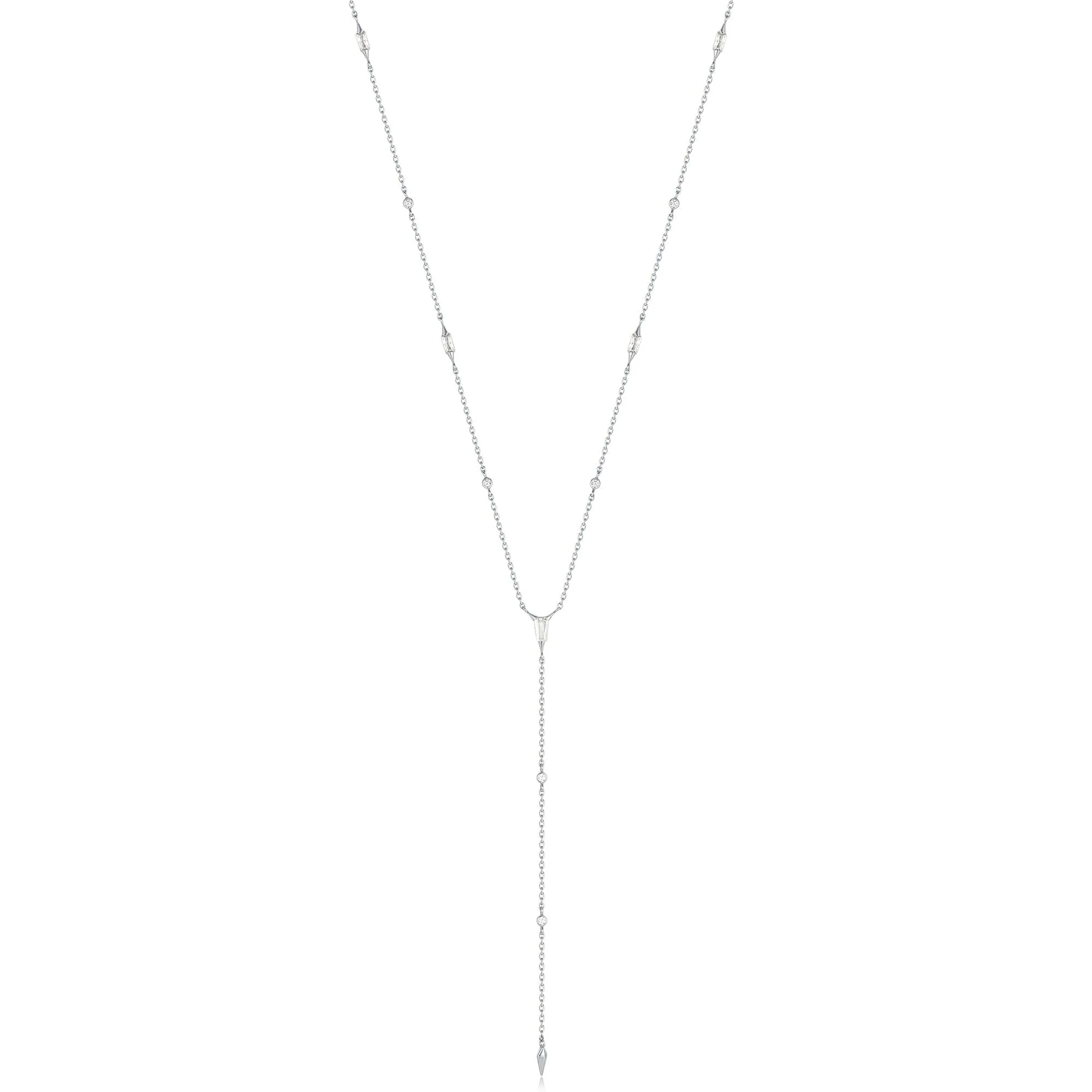 Ania Haie Silver Sparkle Point Y Necklace