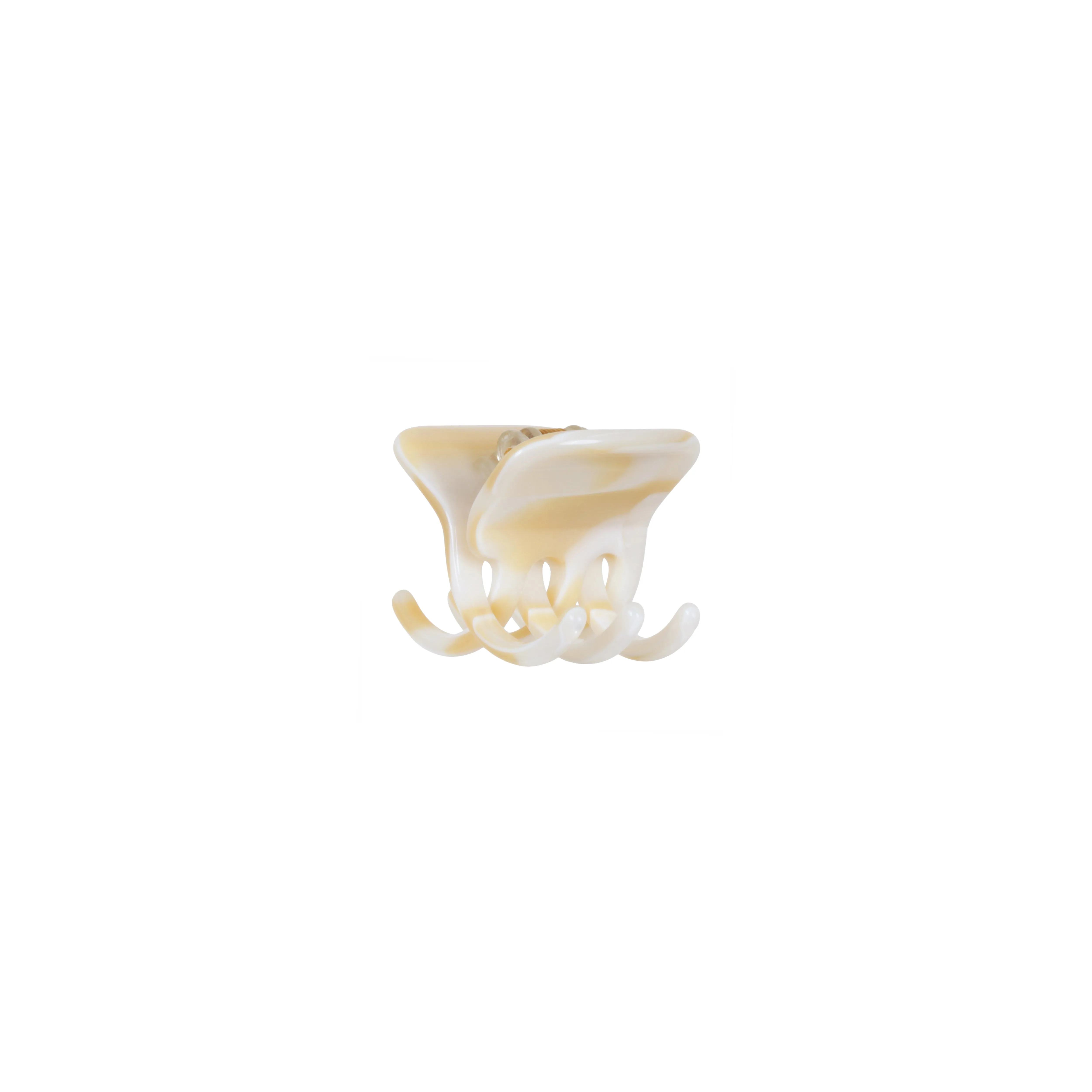 Ann Small White Alba Claw Clip