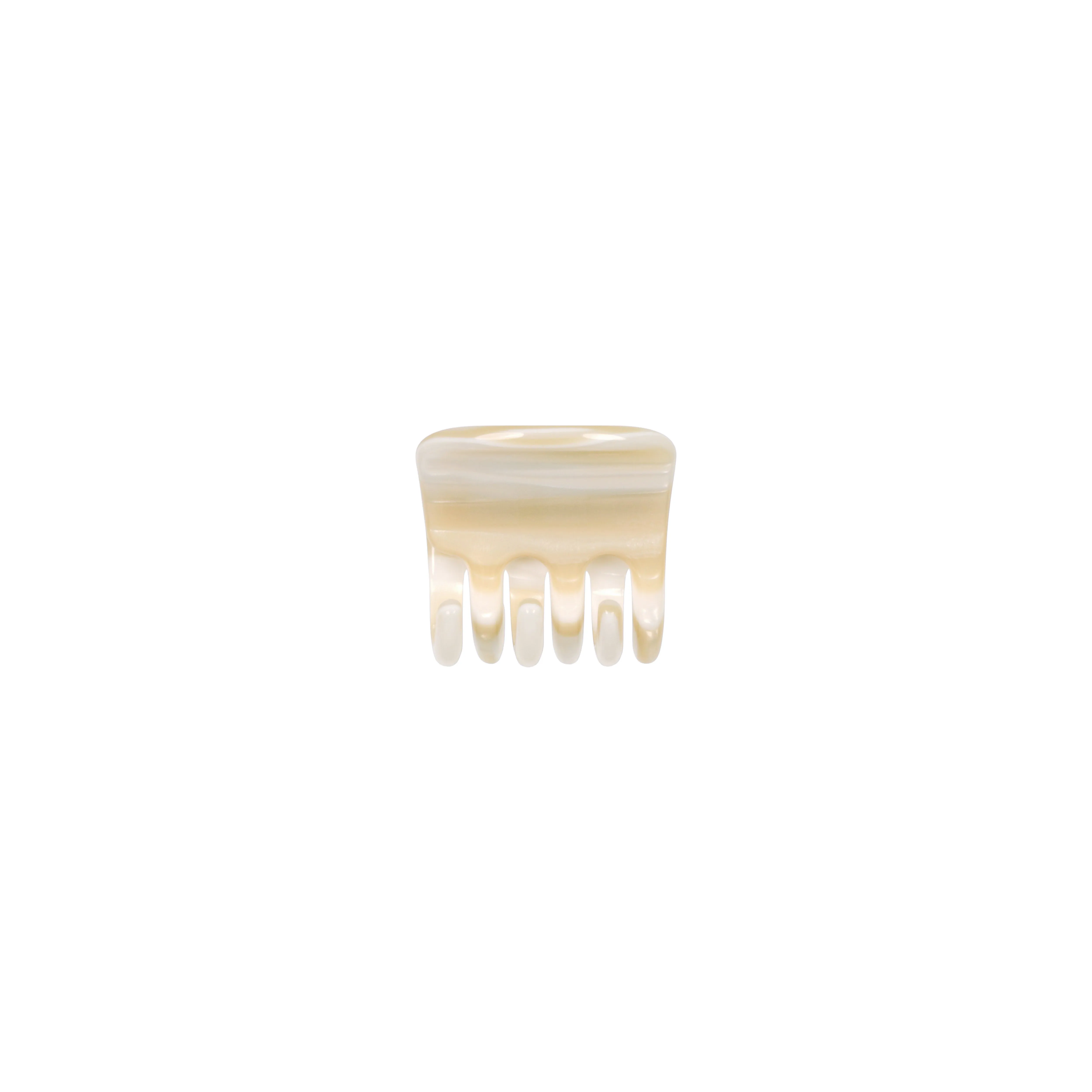 Ann Small White Alba Claw Clip