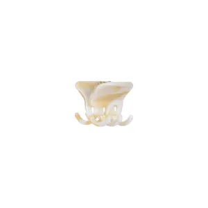 Ann Small White Alba Claw Clip