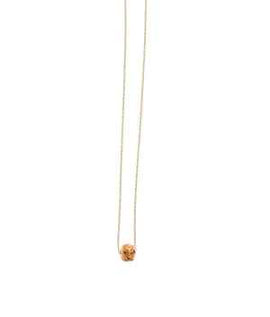 Antique 18K Gold and Ruby Bead on 18K Chain