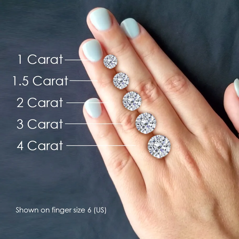Aria Round  Lab Grown Diamond Solitaire Engagement Ring IGI Certified