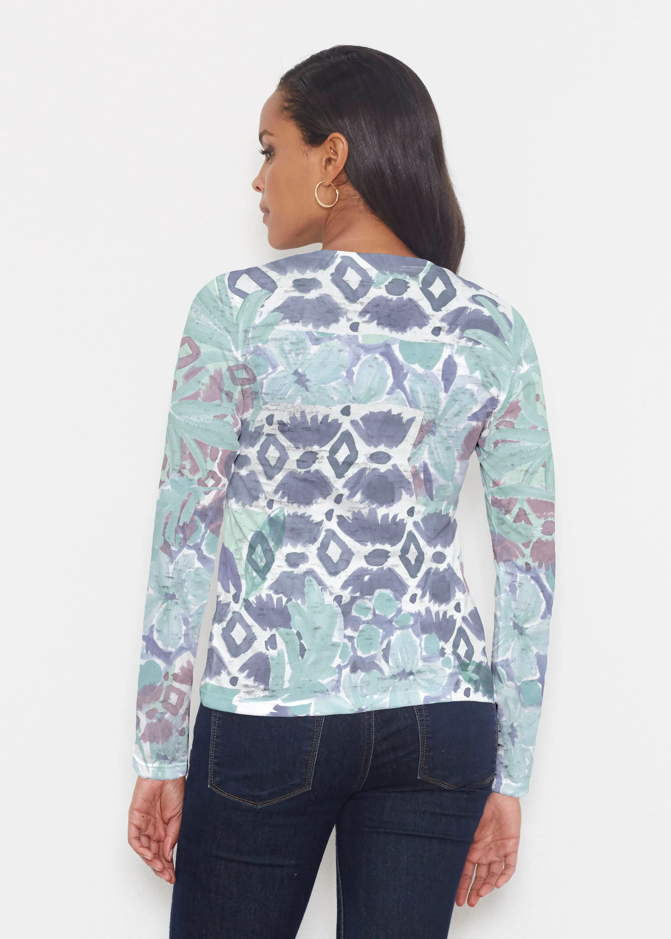 Bali Minty Blue (17291) ~ Signature Long Sleeve Crew Shirt