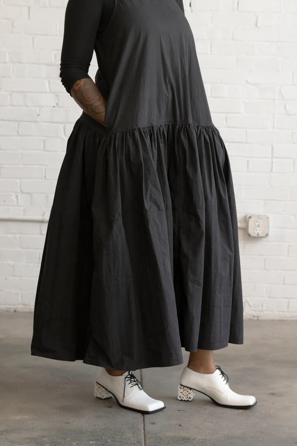 Balloon Dropped Waist Dress