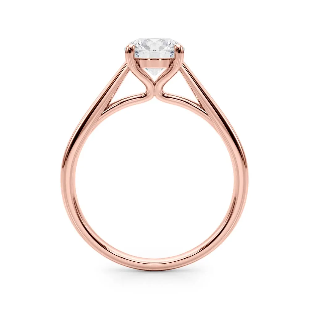 Bella Round Lab Grown Diamond Solitaire Engagement Ring IGI Certified