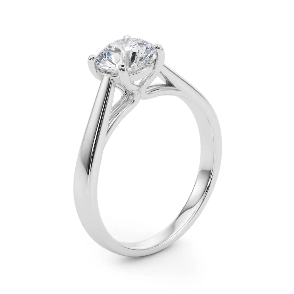 Bella Round Lab Grown Diamond Solitaire Engagement Ring IGI Certified