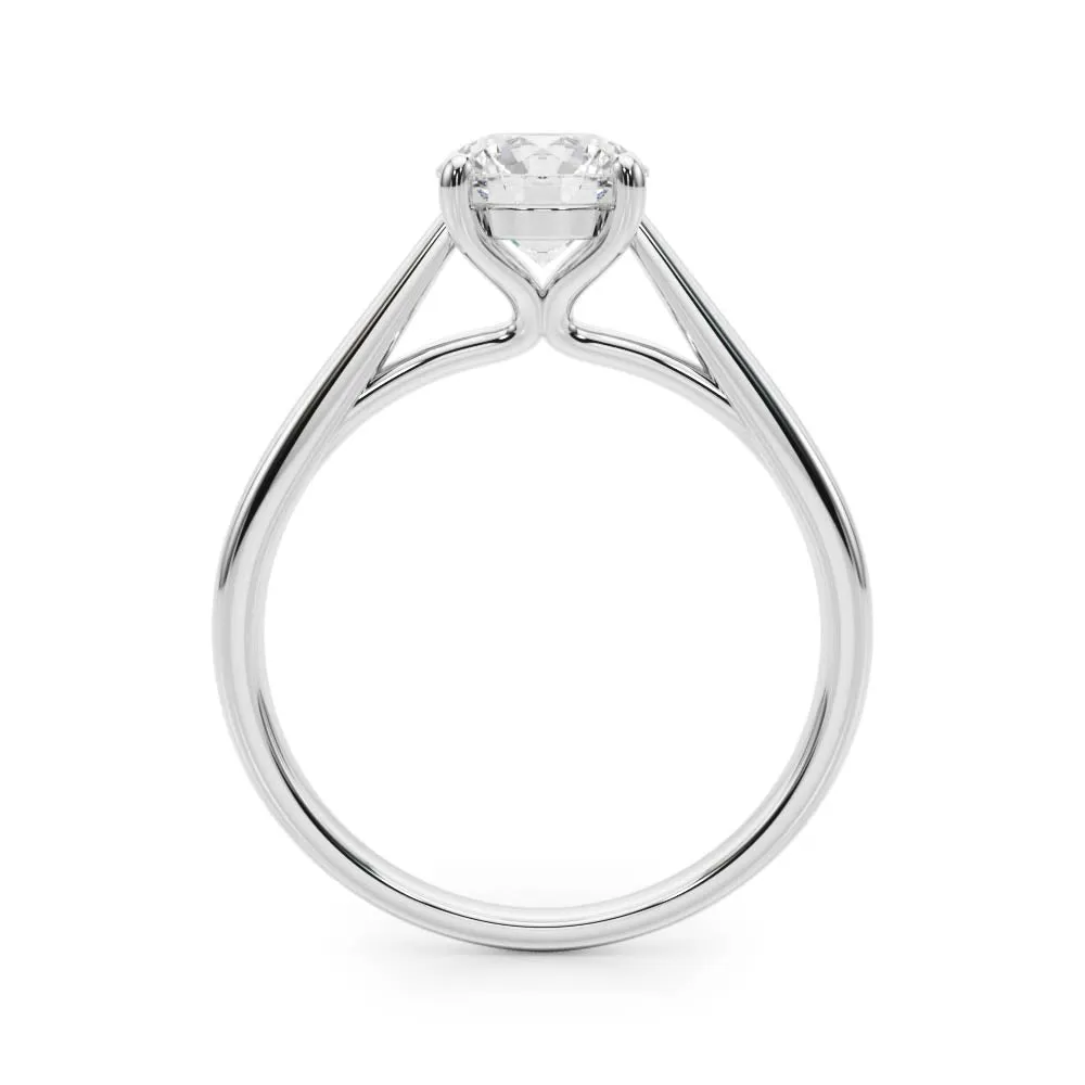 Bella Round Lab Grown Diamond Solitaire Engagement Ring IGI Certified