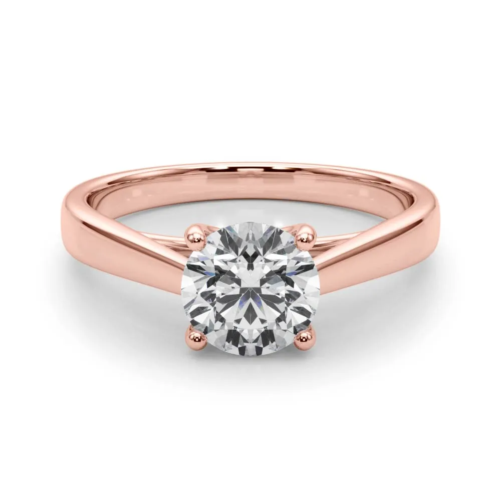 Bella Round Lab Grown Diamond Solitaire Engagement Ring IGI Certified