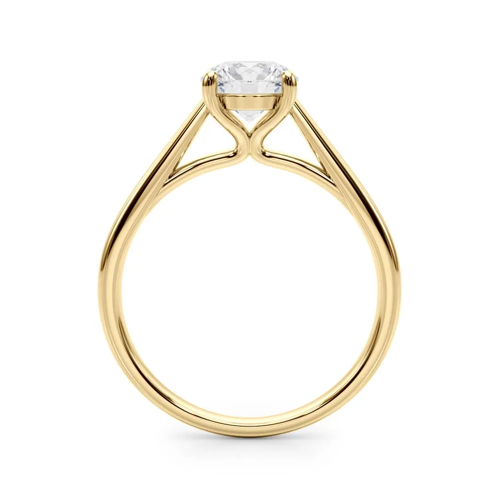 Bella Round Lab Grown Diamond Solitaire Engagement Ring IGI Certified