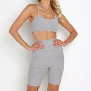 Beyond Yoga Spacedye High Waisted Biker Short 7&quot; in Silver Mist S