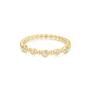 Bezel Beaded Ring