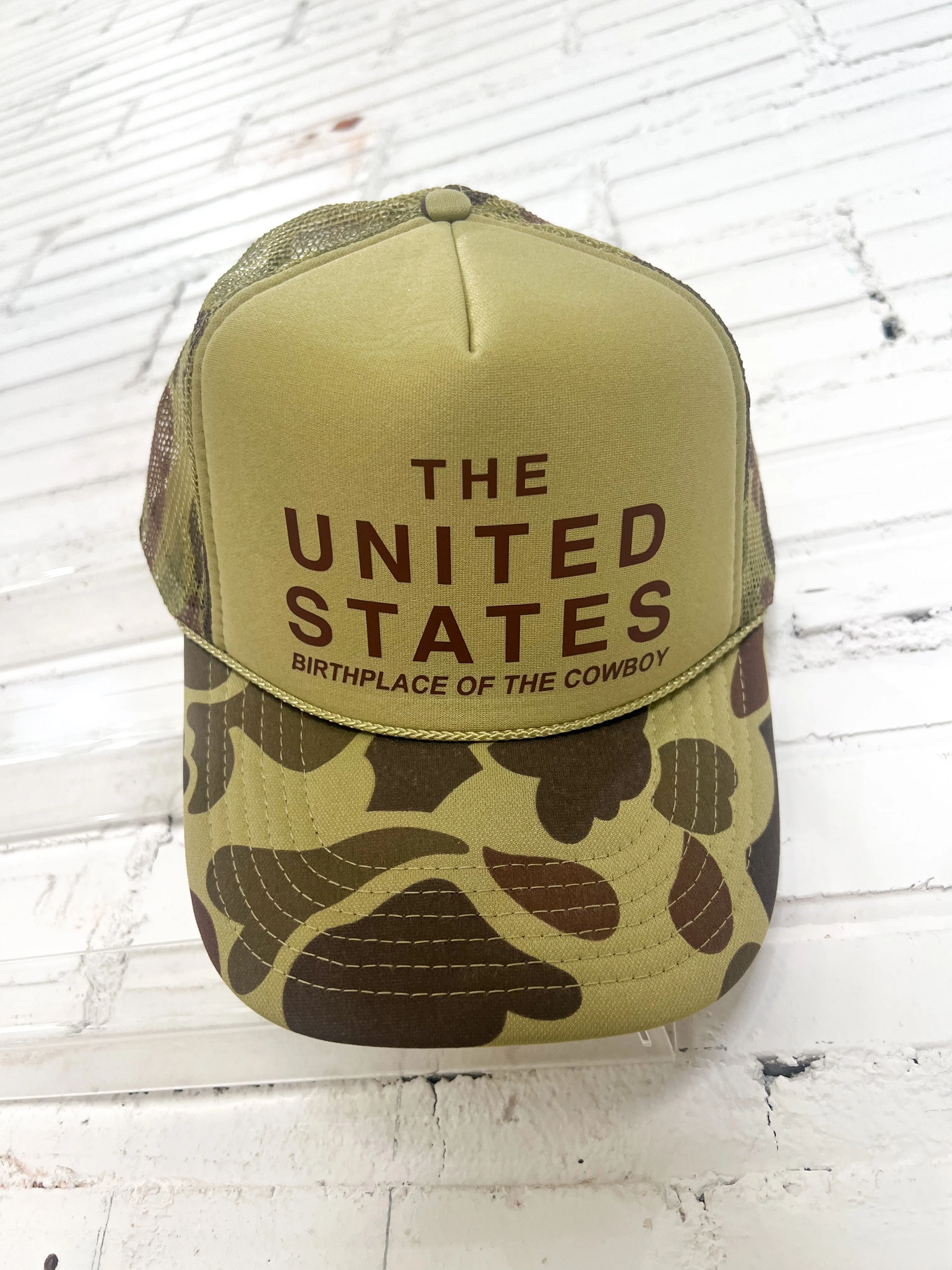 Birthplace Of The Cowboy Trucker Hat - Camo