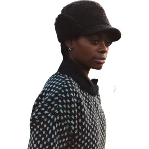 Boa Sherpa Cap With Earflap, Black