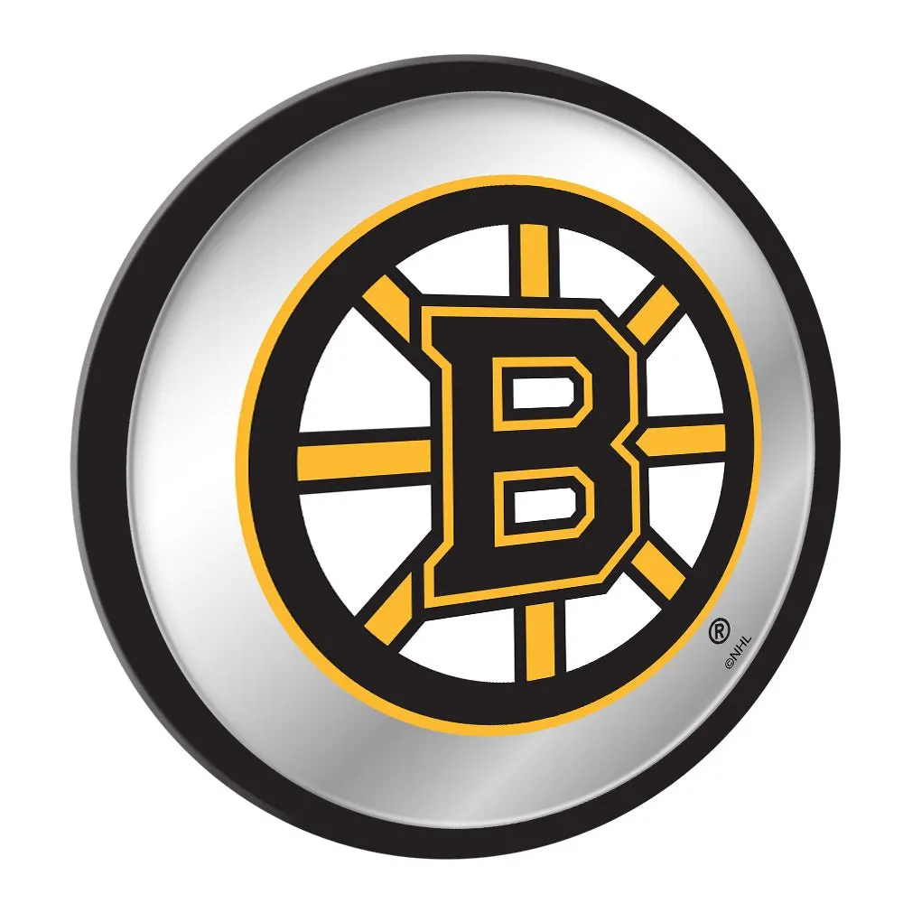 Boston Bruins: Modern Disc Mirrored Wall Sign