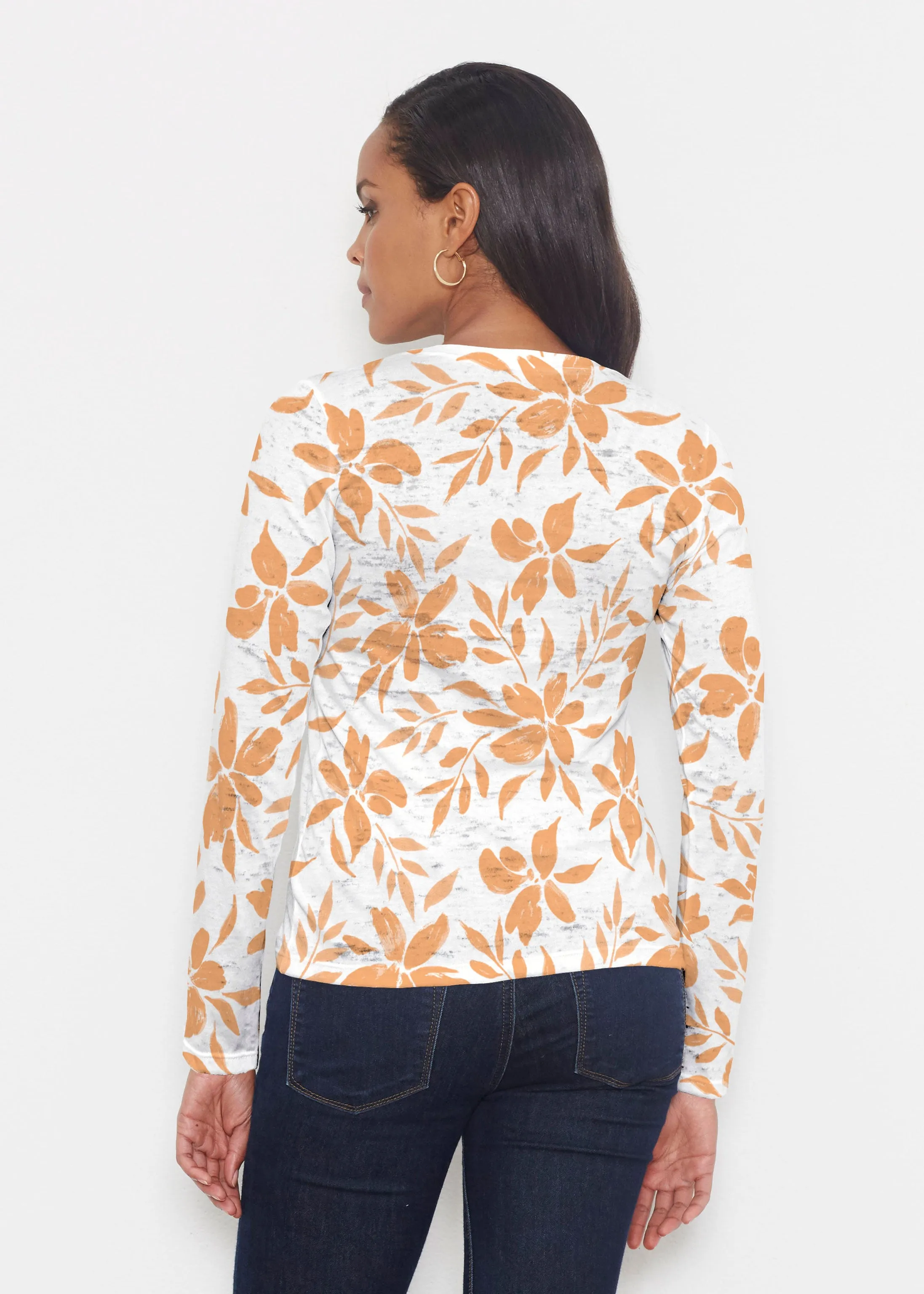 Botanical Pink (8025) ~ Signature Long Sleeve Crew Shirt