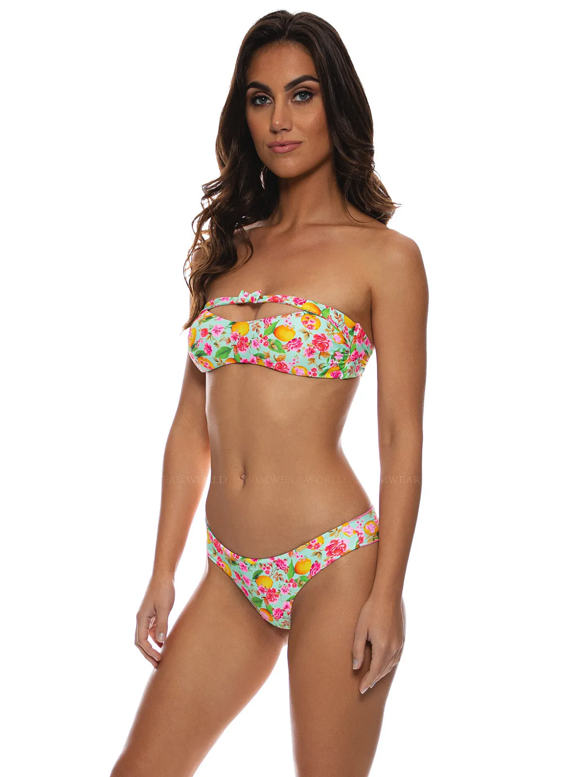 Bow Bandeau-Seamless Reversible Peek Bikini