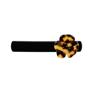 Camellia Small Dark Tortoiseshell Hair Clip