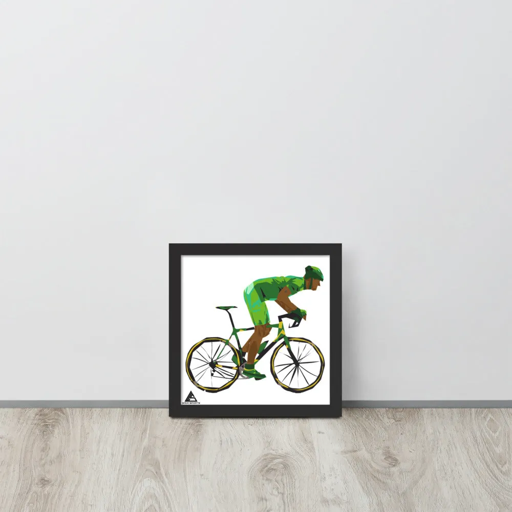 Caribbean Cyclist Framed Poster