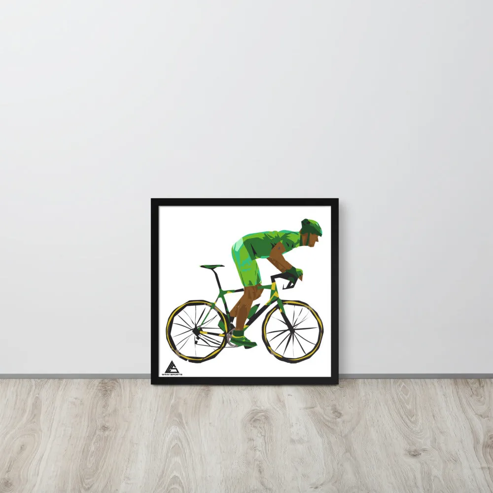 Caribbean Cyclist Framed Poster