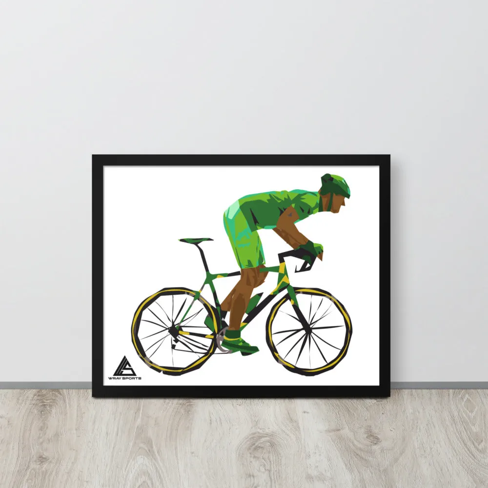 Caribbean Cyclist Framed Poster
