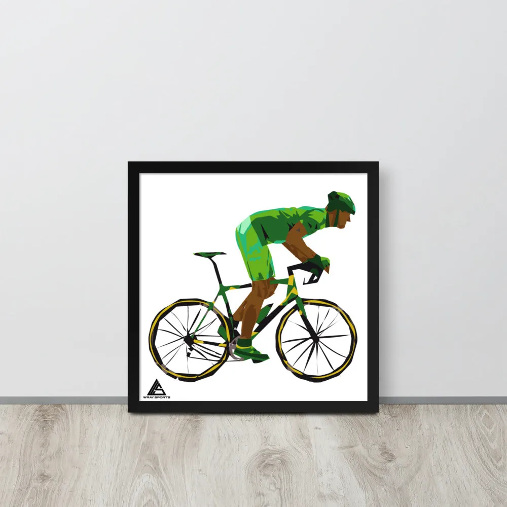 Caribbean Cyclist Framed Poster