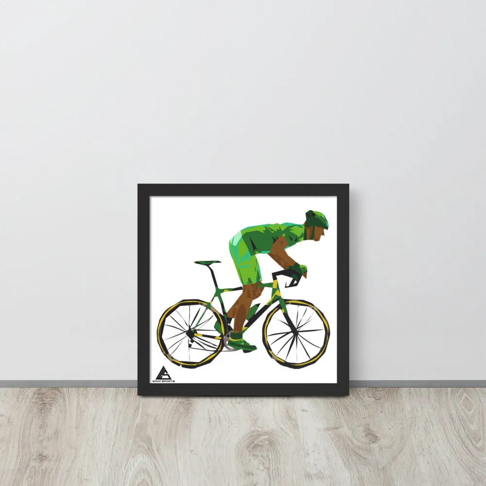 Caribbean Cyclist Framed Poster