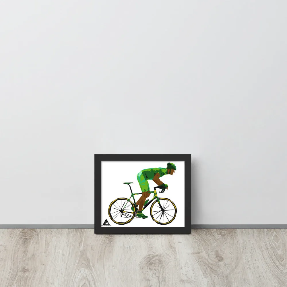 Caribbean Cyclist Framed Poster