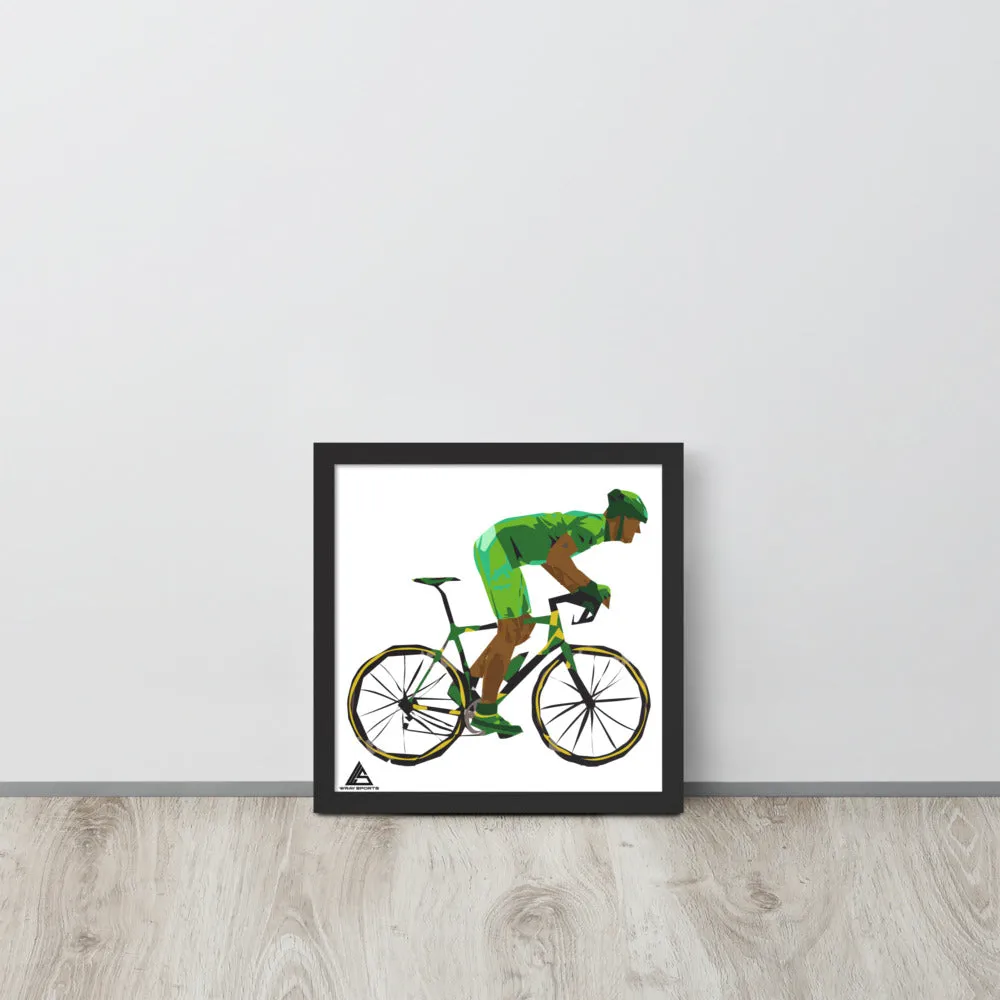 Caribbean Cyclist Framed Poster