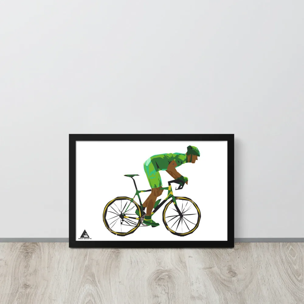 Caribbean Cyclist Framed Poster