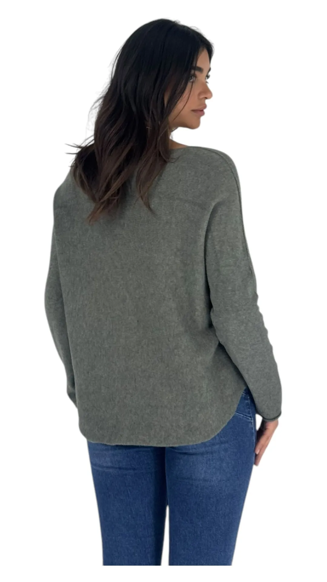 Carmen green khaki top